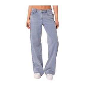 Raw hem Edikted wide leg low rise jeans, size small